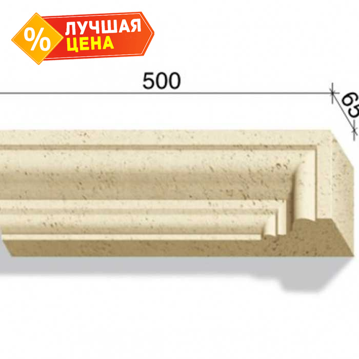 Угловой элемент для наличников и карнизов White Hills Тиволи 720-12, 500*65*130