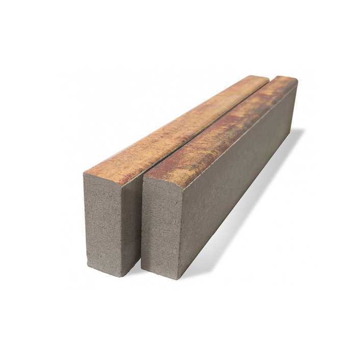 Тротуарный бордюр BRAER БР 100.20.8 Color Mix Мальва, 1000*80*200 мм